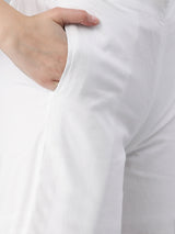 Flared cotton palazzo with applique detailing in hem