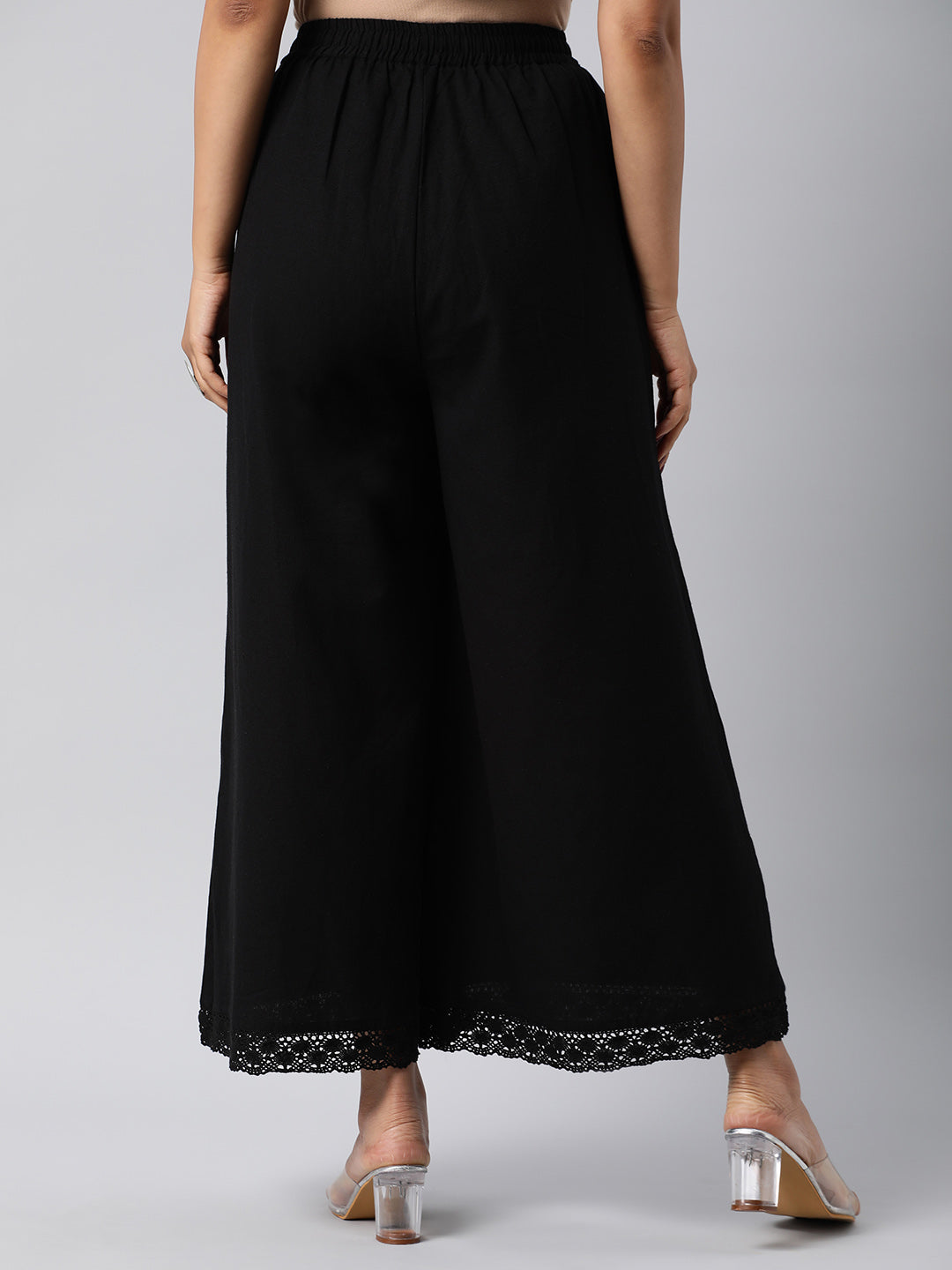 Udaan - Flex palazzo with lace detailing in hem