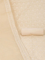 Party Edit- Unstitched suit set with kota-doria dupatta and plain bottom