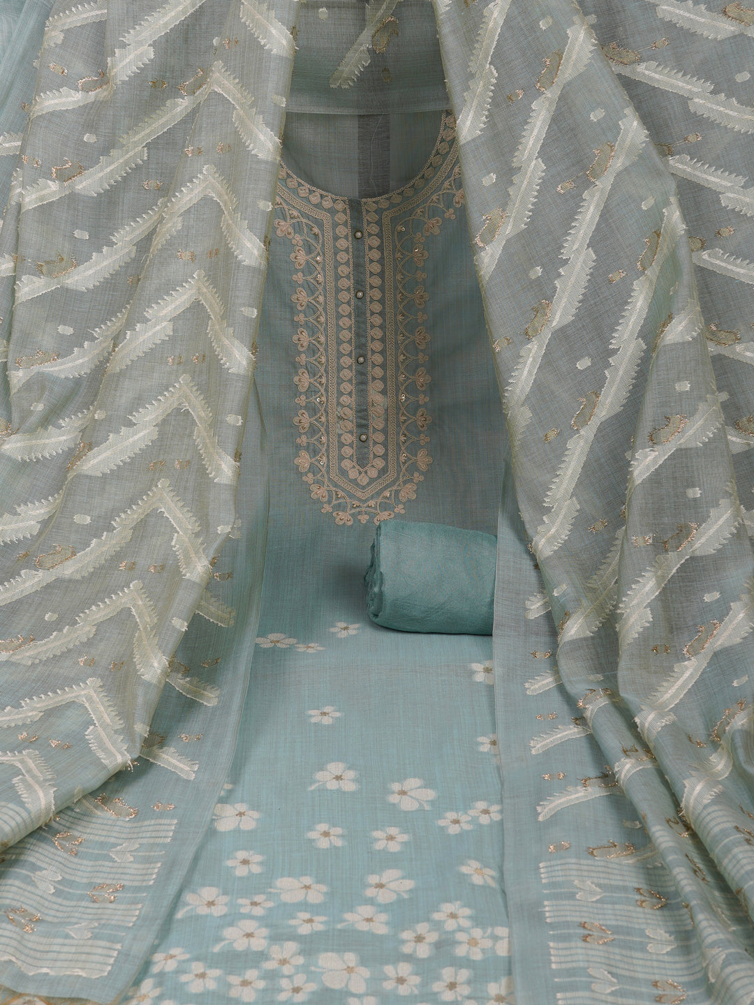 Party Edit- The chanderi suit set, embellished & enhanced with dori embroidery