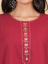 A-line Flex embroidered Tunic with handwork
