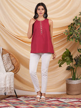A-line Flex embroidered Tunic with handwork