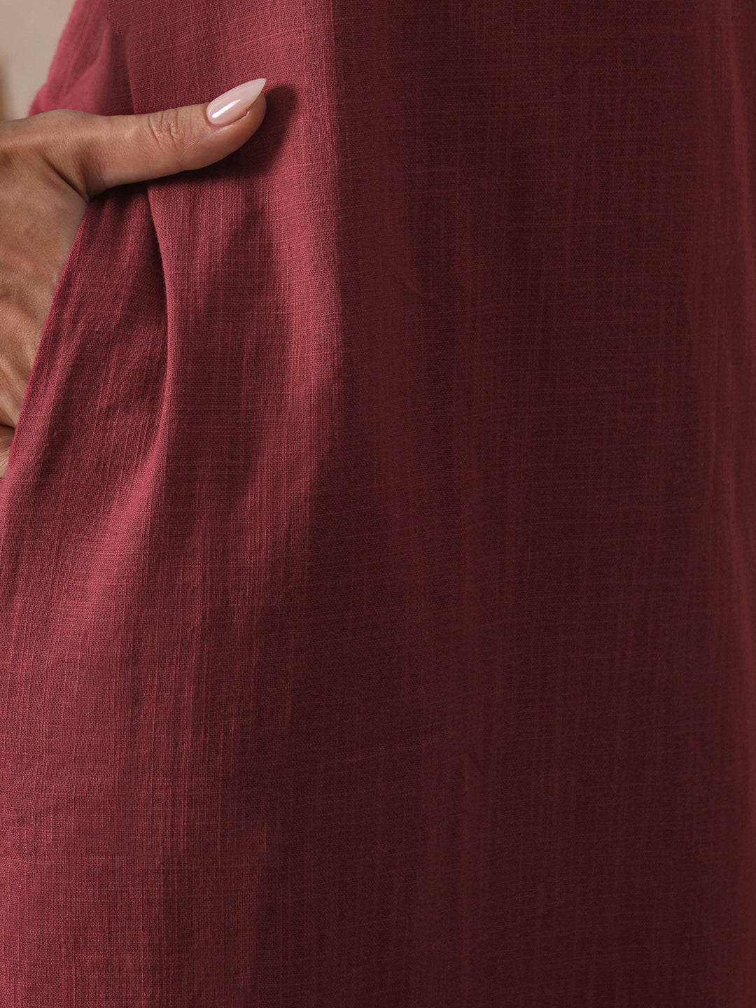 A-line 3-Piece Cotton Kurta Suit Set with Block Print, Mirror Work & Palazoo and Printed Dupatta.