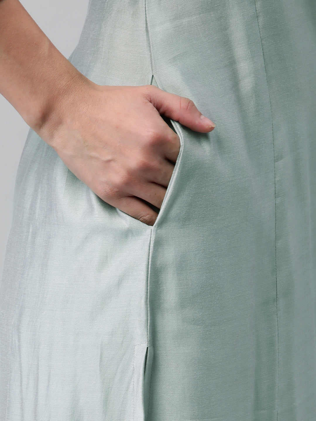 Party Edit- A line silk blend kurta with beautiful gota Patti embroidery & anchor threads