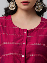 Party Edit- A viscose two color fabric straight kurta with sequin embellishment