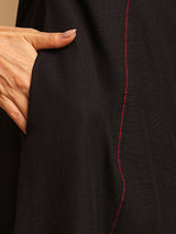 A-Line flared kurta with the hand block printed yoke