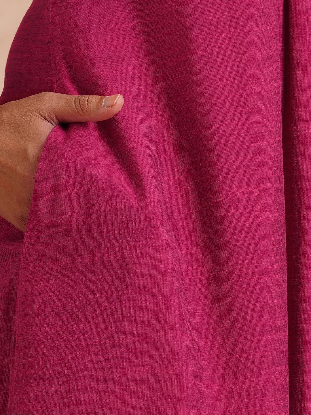 Party Edit- Flared kurta set with embroidered neck and cuff paired with palazzo.