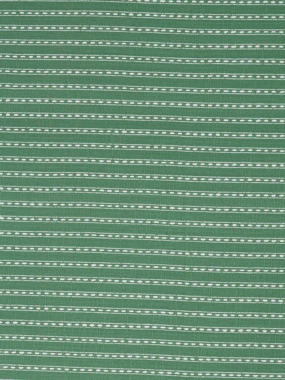 3-piece unstitched set featuring a dobby butti top with hand-done detailing and artisanal block prints.(Green)