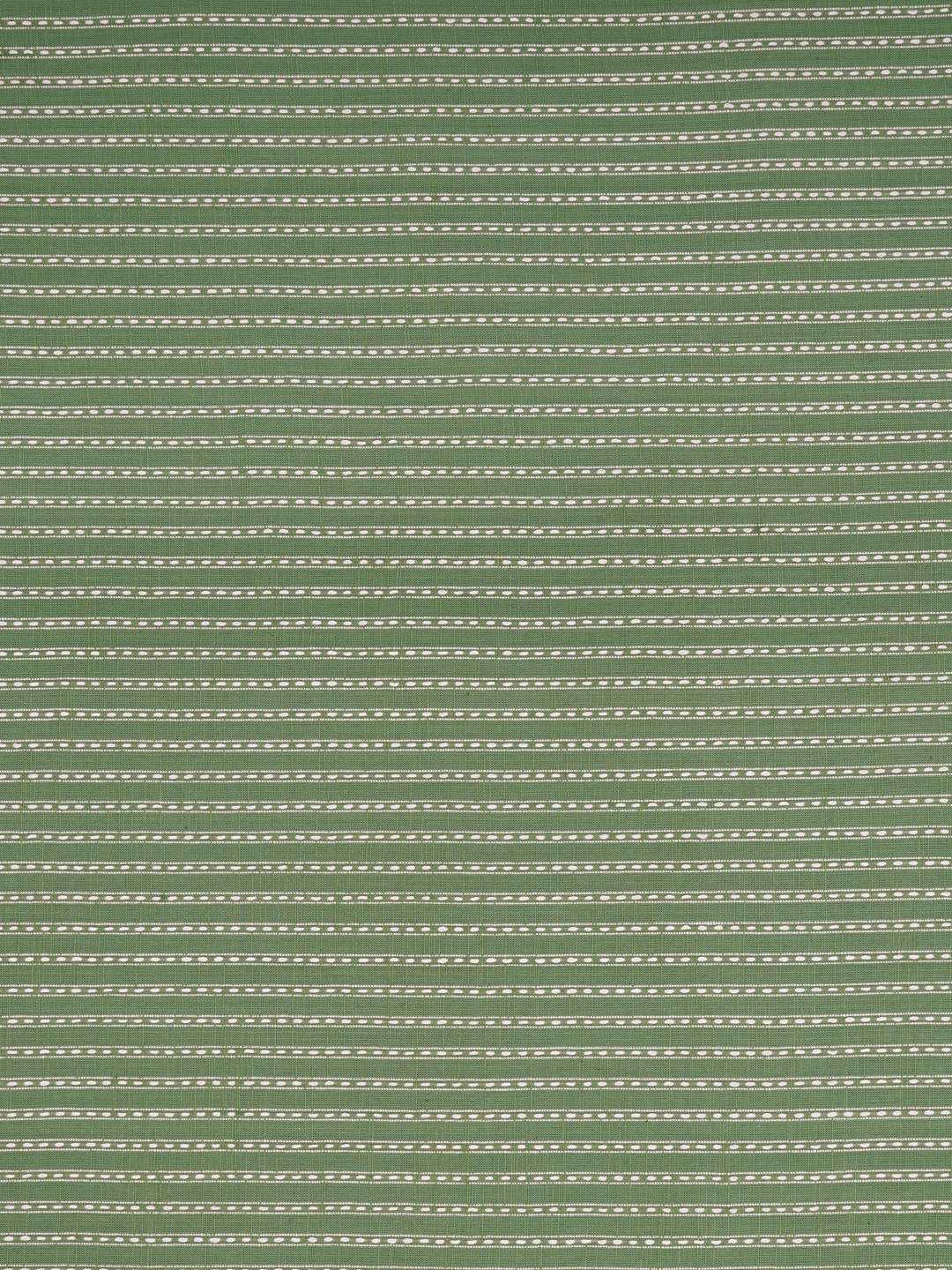 3-piece suit set featuring a dobby butti top with delicate handwork and striped yoke.(Green)