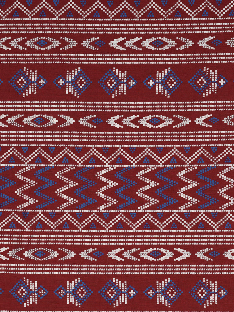 3-piece unstitched suit set featuring a butti-printed kurta with coordinated yoke detailing.