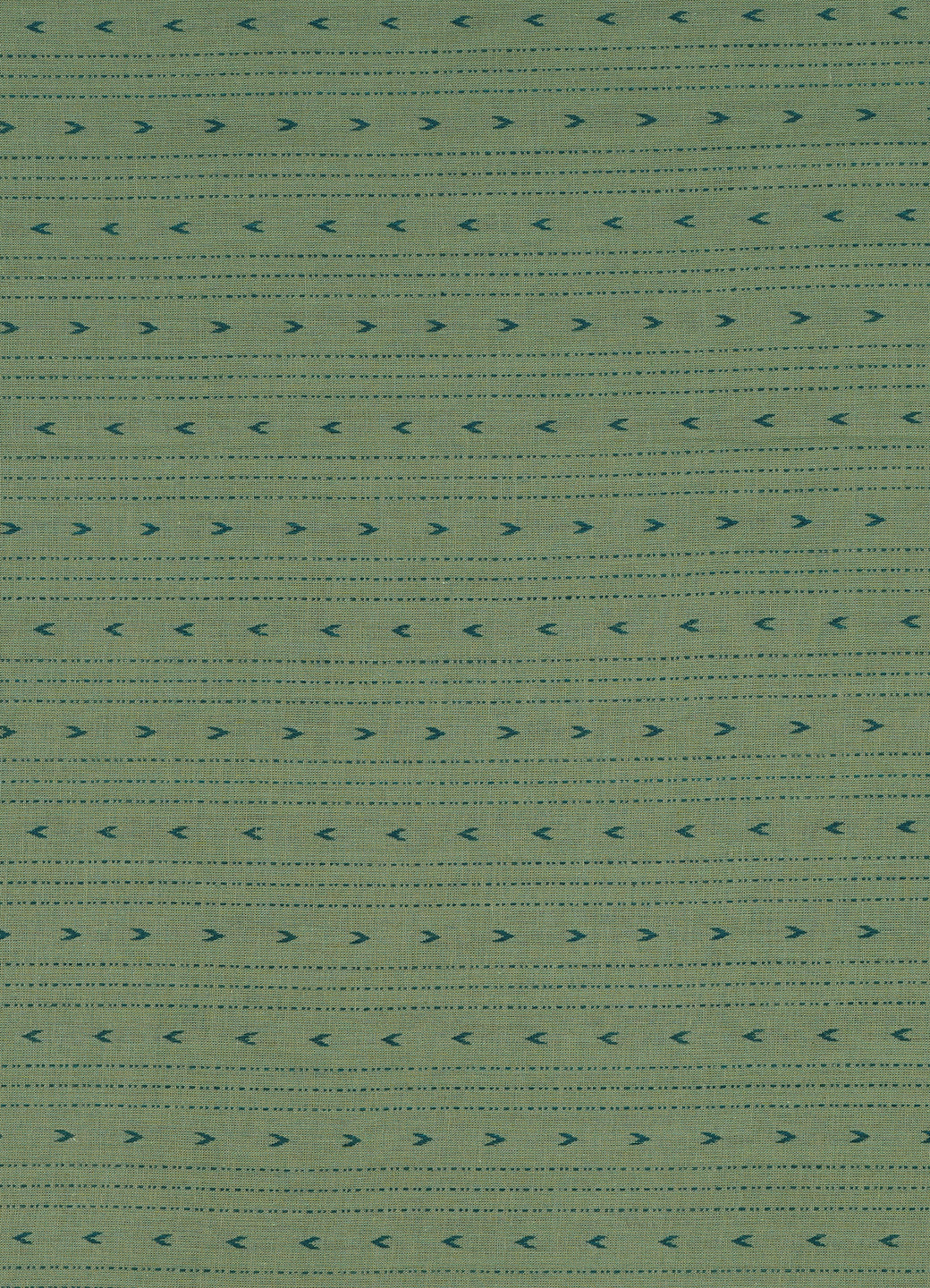 Cotton Woven Ready-to-Stitch Suit Set with Rabari Handwork Yoke & Block Print Dupatta Material.(Green)
