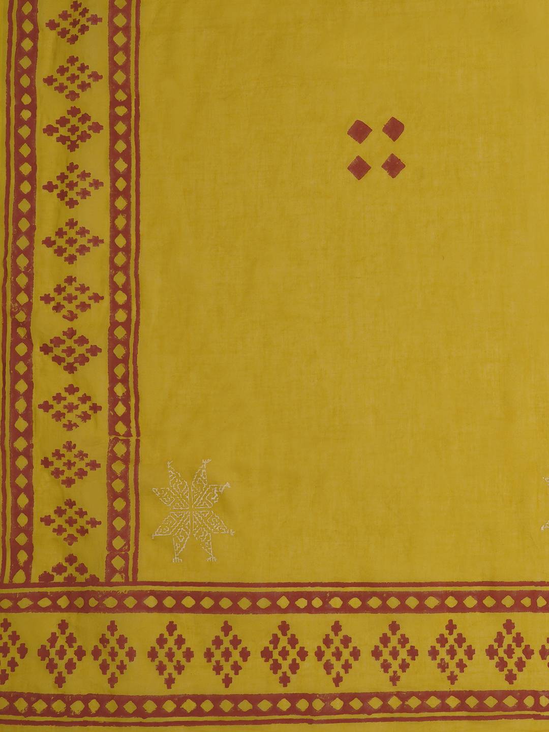 Unstitched Cotton Cutwork Embroidered 3-Piece Suit Set with Printed Bottom and Dupatta.(Yellow)