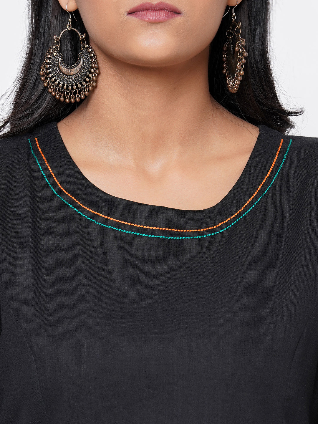 So co and jcrd border dress with tie dye stole