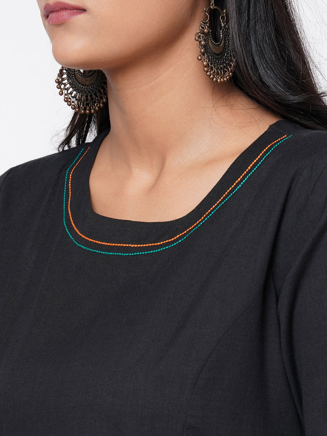 So co and jcrd border dress with tie dye stole