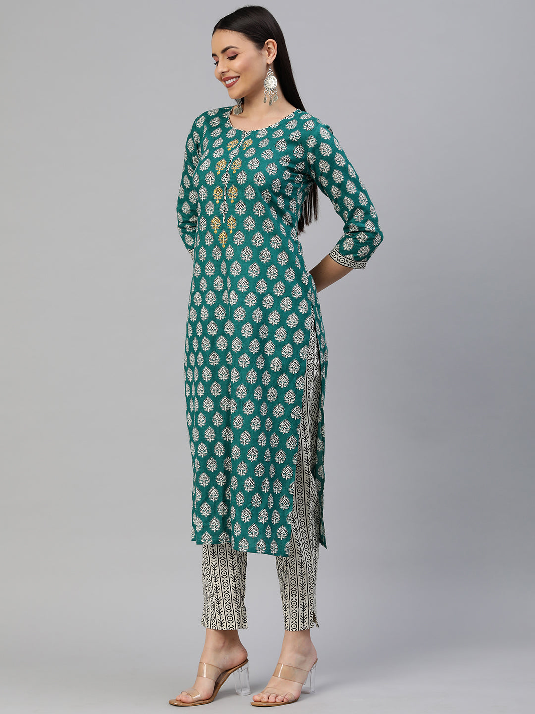 Printed Straight Kurta with pants