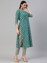 Printed Straight Kurta with pants