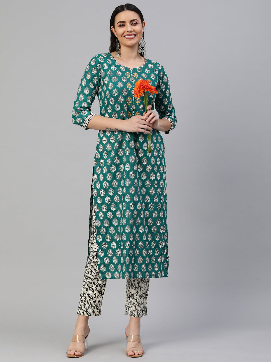 Printed Straight Kurta with pants