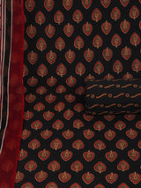 Black Unstitched printed suits set with co-ordinated with printed dupatta.