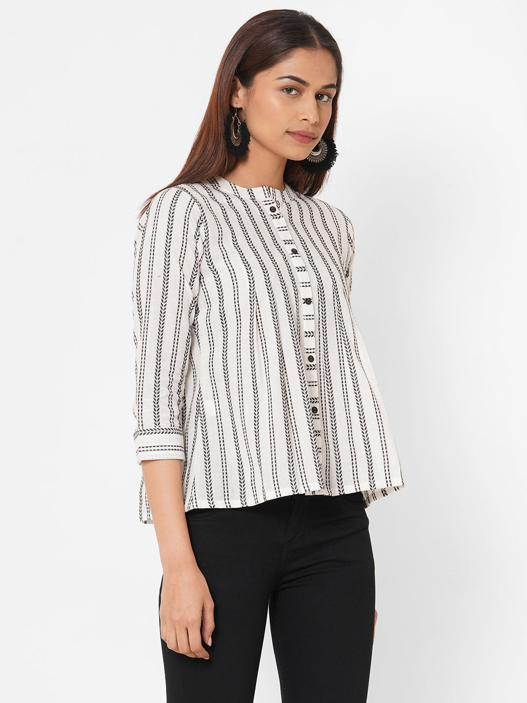 Cotton-dobby-stripes-top