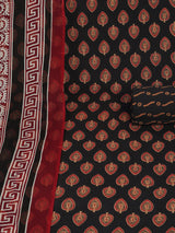 Black Unstitched printed suits set with coordinated with printed dupatta.