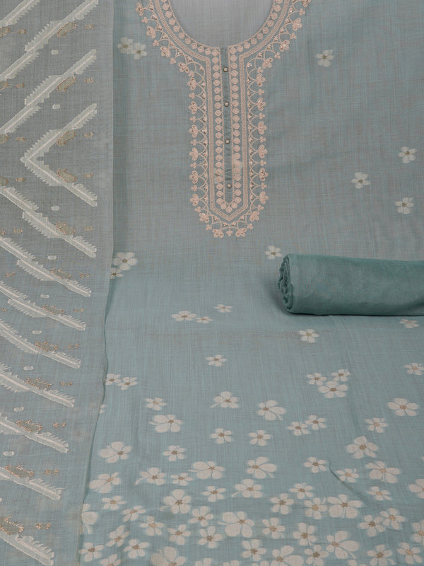 The chanderi suit set, embellished & enhanced with dori embroidery.