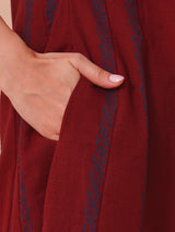 Princess line kurta in cotton flex with hand block printed shiflee trim and mirror work.