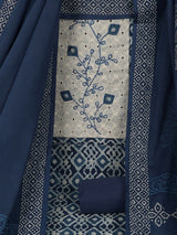 3-piece printed suit set featuring a mix-and-match design with applique highlights and mulmul dupatta.
