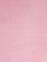 A light pink unstitched suit set with intricate top paired with plain bottom and Kota doria dupatta.