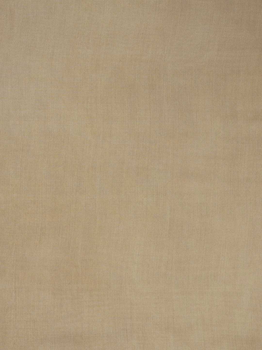 Unstitched Tussar Silk Suit Set with White Thread Panel Work & Embroidered Dupatta.