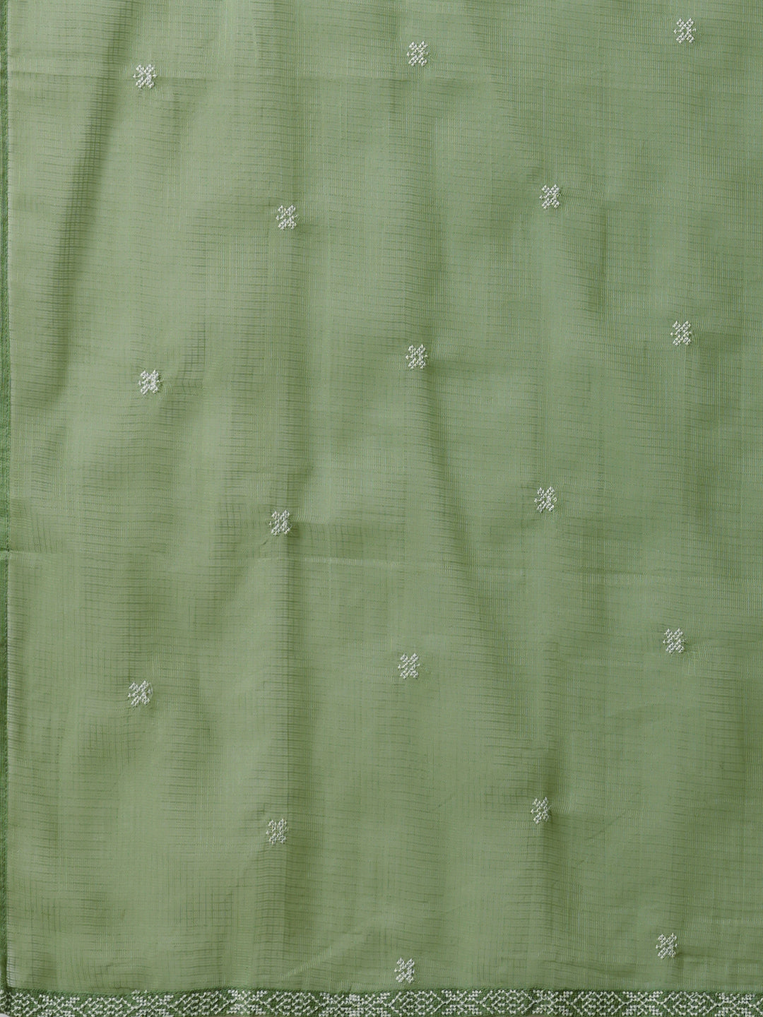 Elegant Cotton printed Straight Fit Kurta Set with Embroidered Yoke & Dupatta.(Green)