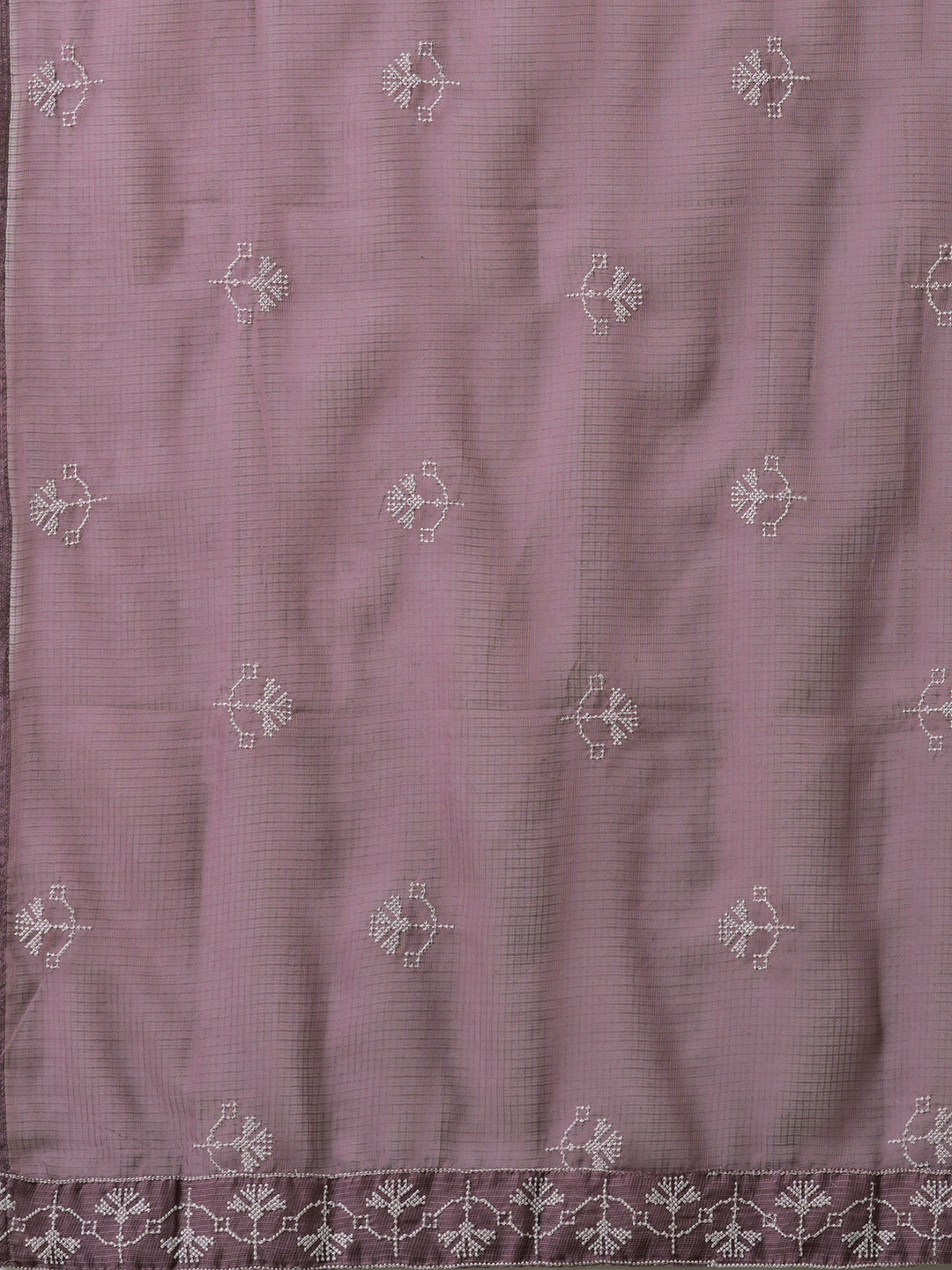Straight Fit Suit Set with Zonal Embroidery, Printed Bottom & Printed Dupatta.