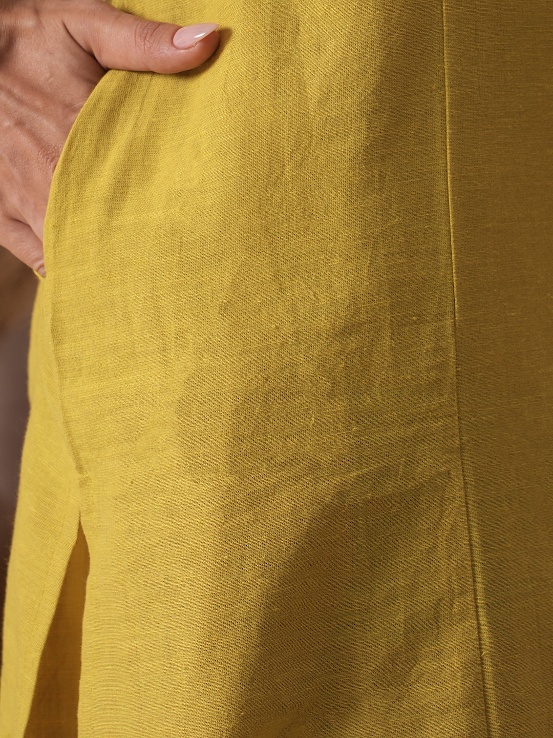 Straight fit Cotton Kurta Set with Embroidery & Handwork and Checkered Palazzos, Solid Kota Dupatta.