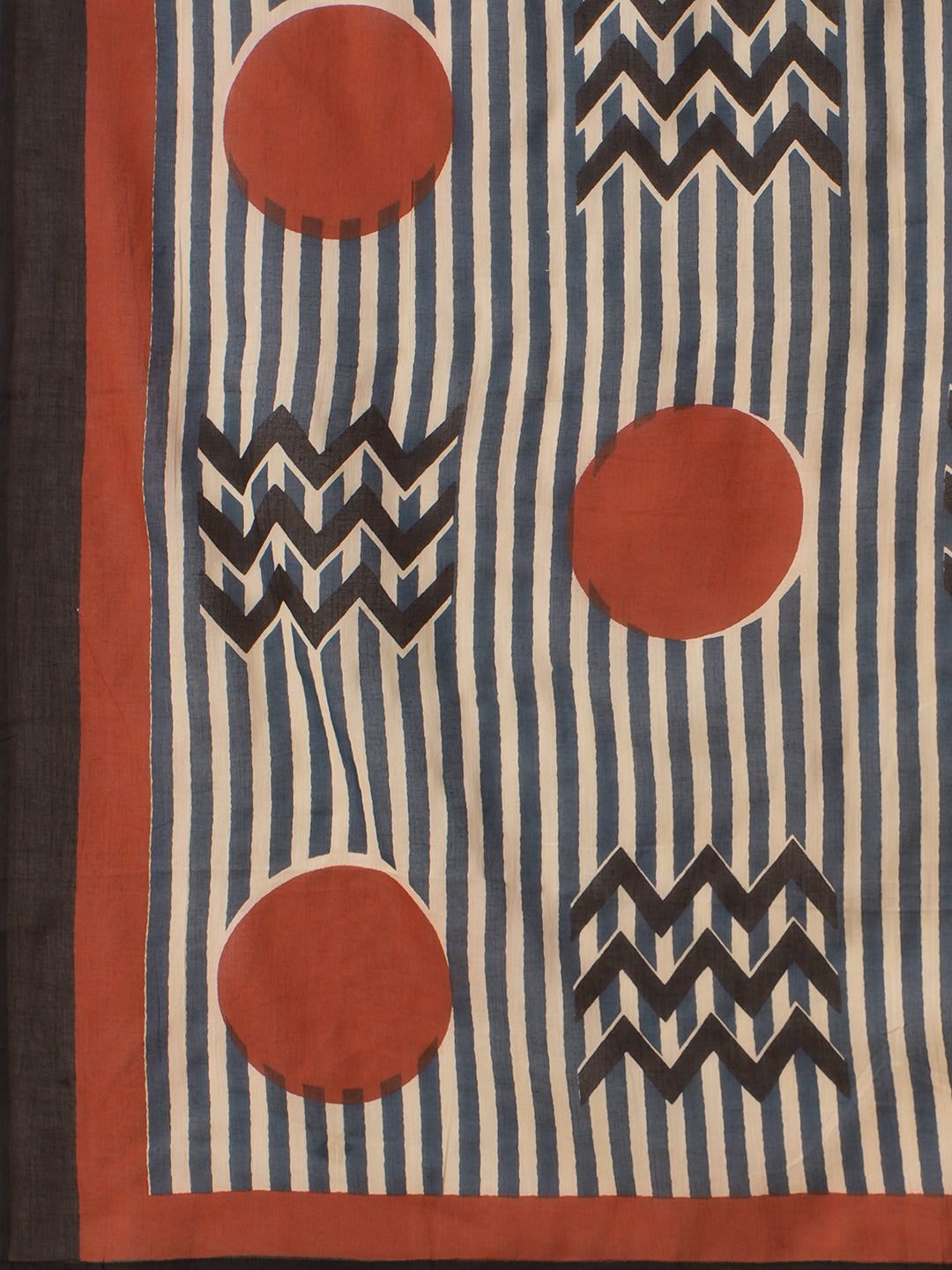 Cotton Straight Fit Kurta Set with Geometric Floral Embroidery, Printed Dupatta & Solid Bottom.