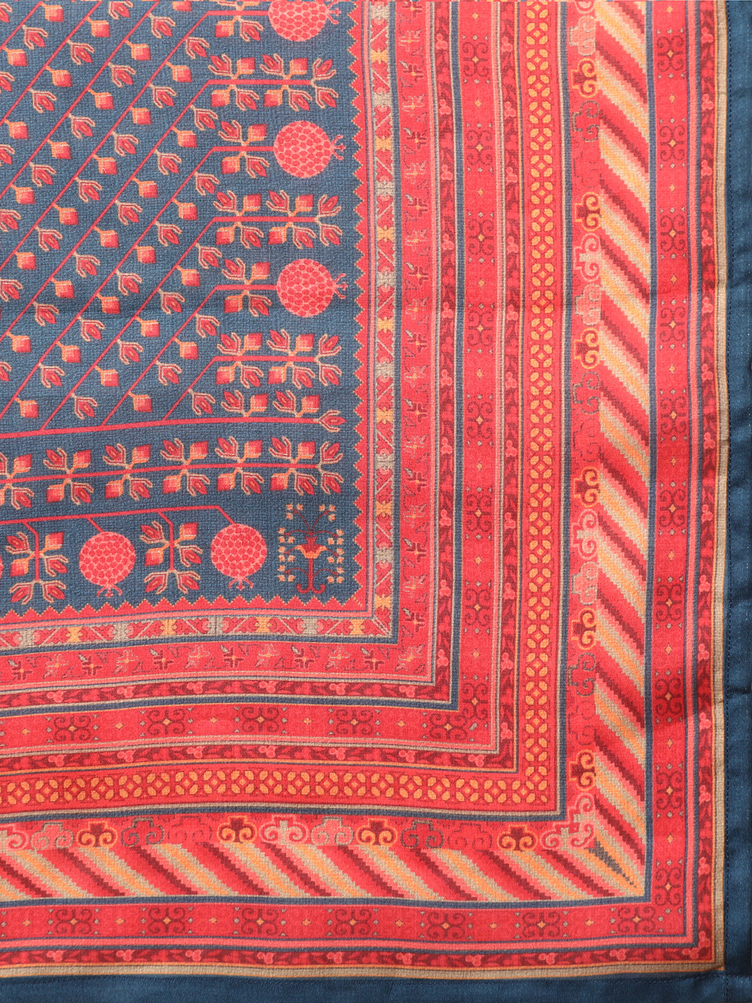 Party Edit- A machine embroidered kurta with self bottom paired with printed dupatta