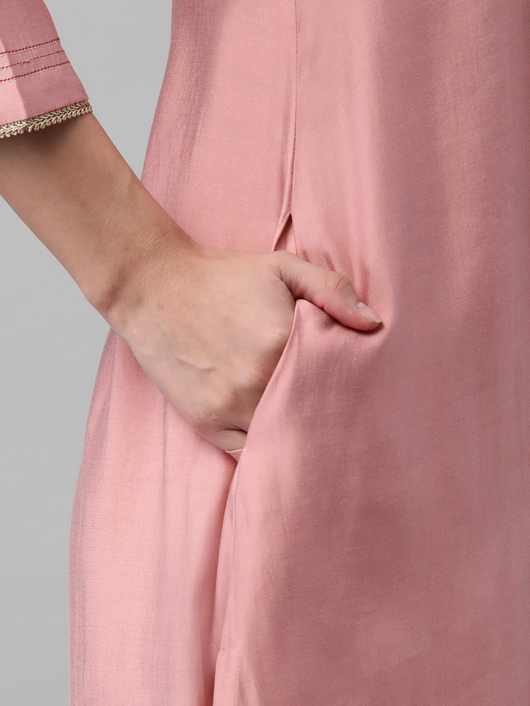 Party Edit- A line kurta with beautiful gota patti embroidery