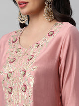 Tasya - A line kurta with beautiful gota patti embroidery.