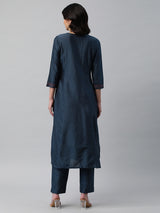 INAARA - A line kurta with beautiful zari and resham embroidery.