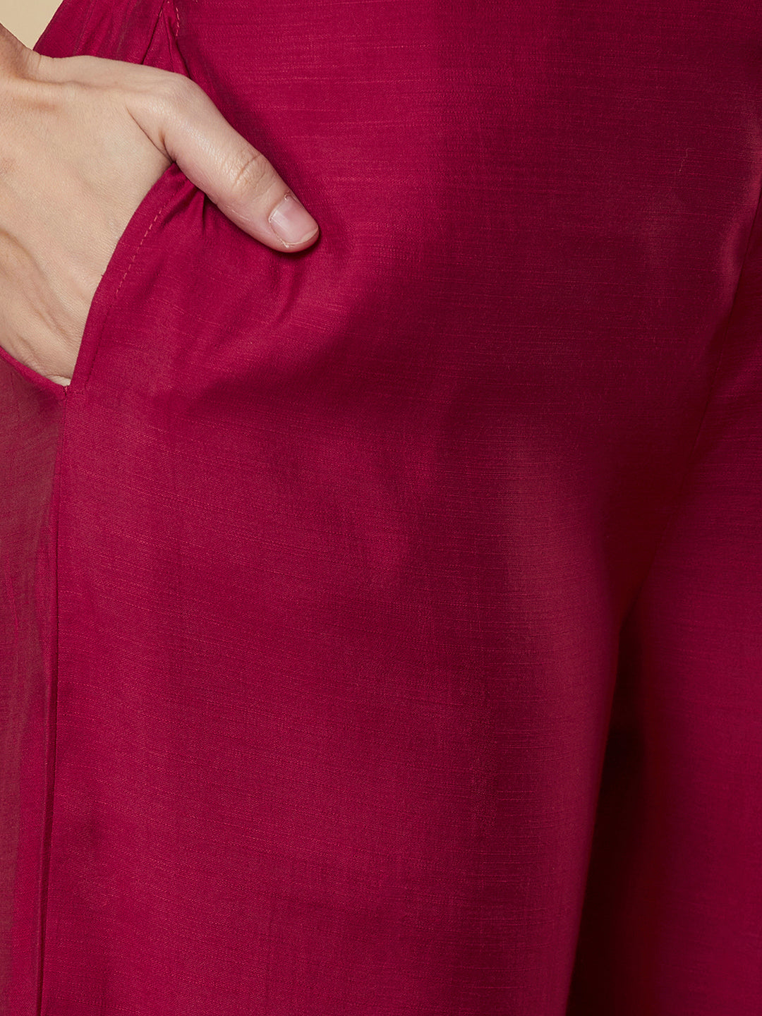 Party Edit- Panelled co-Ord set with cutwork embroidered mock paired with palazzo