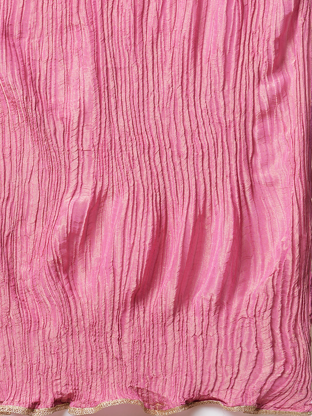 Party Edit- Embroidered straight fit silk blend kurta paired with lined pants and crushed dupatta