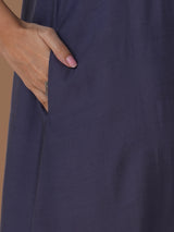 Panneled A line kurta with embroidery paired with lined palazzo in silk blend fabric