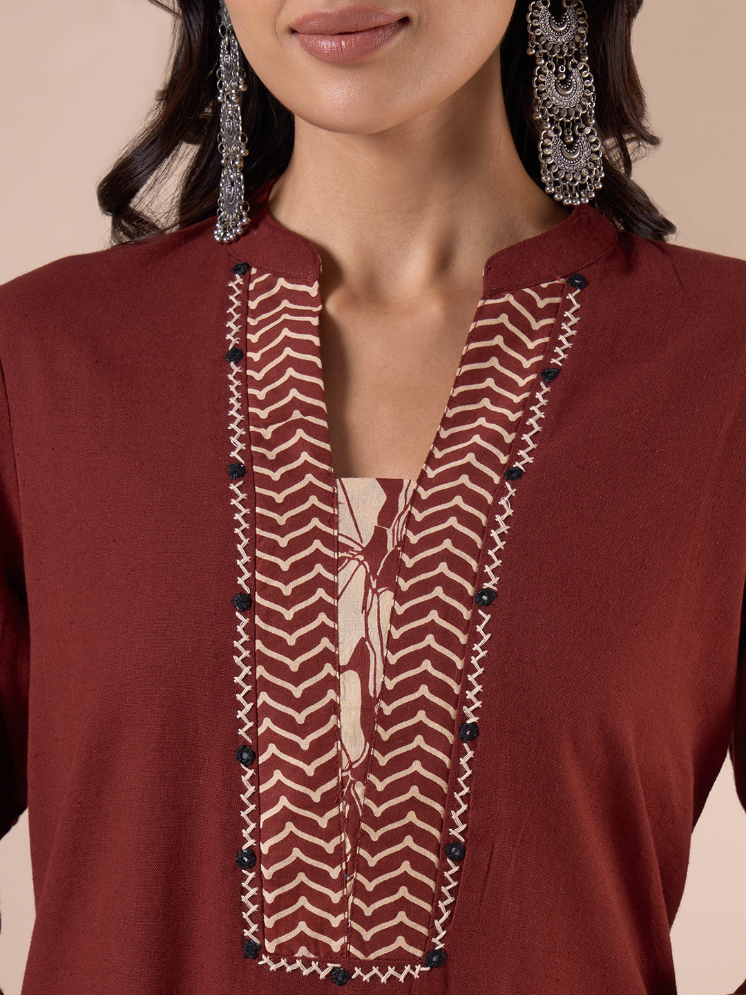 Straight Fit 3-Piece Kurta Suit Set with Subtle Handwork, Printed Bottom & Coordinated Dupatta.