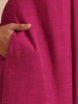 Party Edit- Flared kurta set with embroidered neck and cuff paired with palazzo.