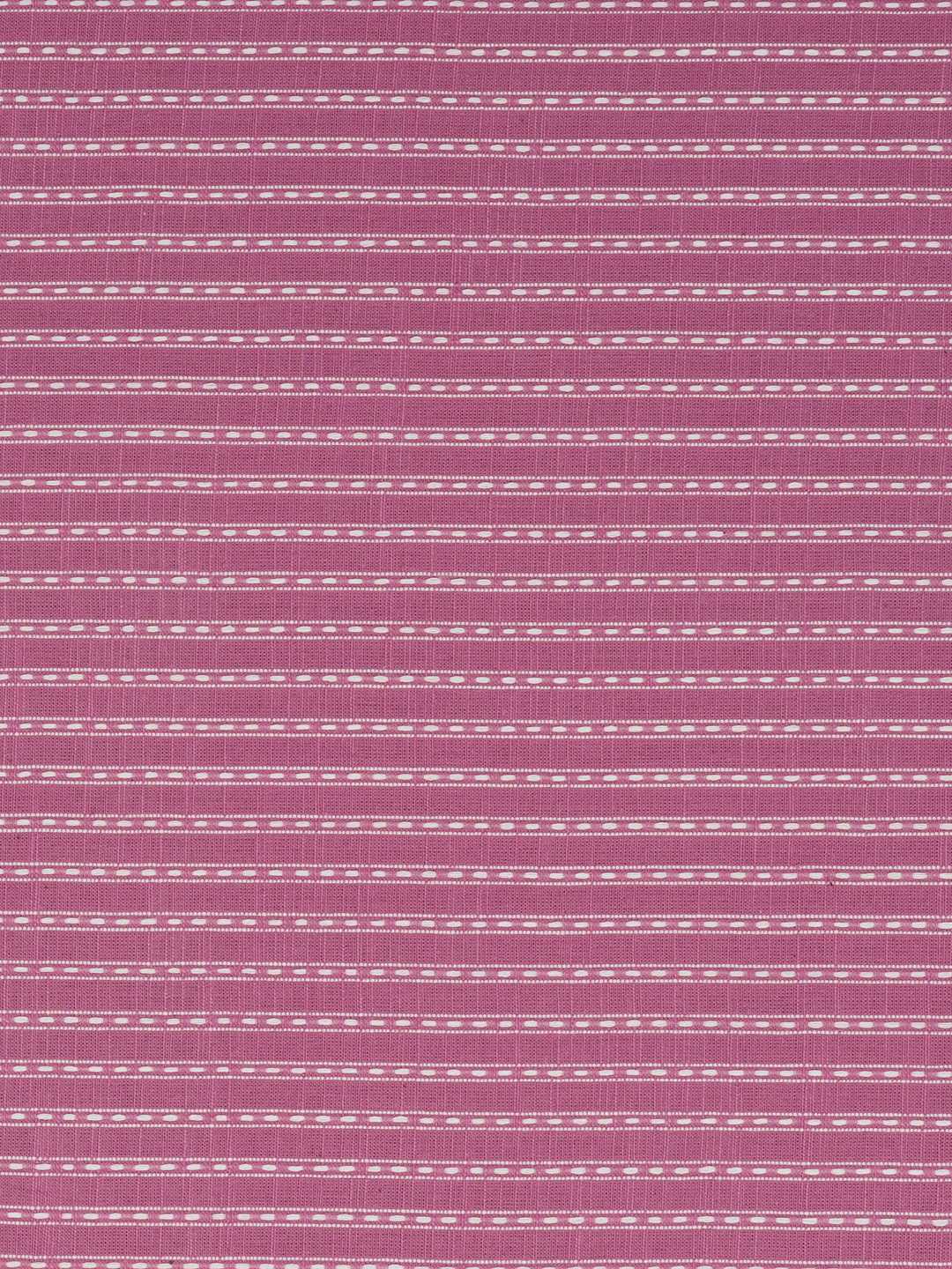 3-piece suit set featuring a dobby butti top with delicate handwork and striped yoke.(Pink)