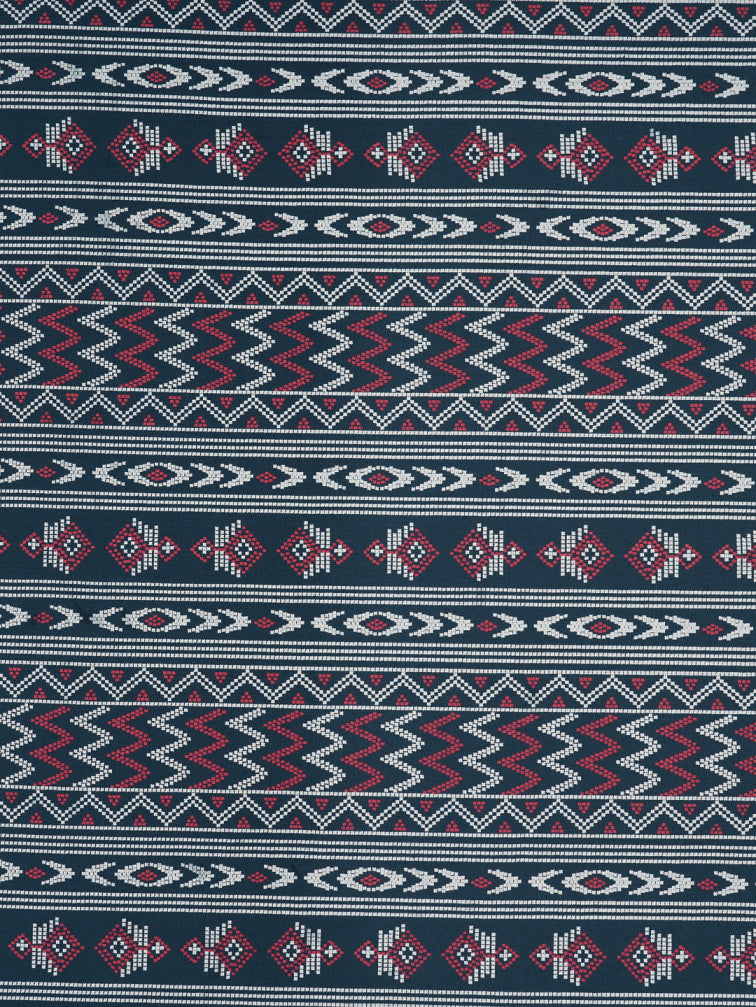 3-piece unstitched suit set featuring a butti-printed kurta with coordinated yoke detailing.