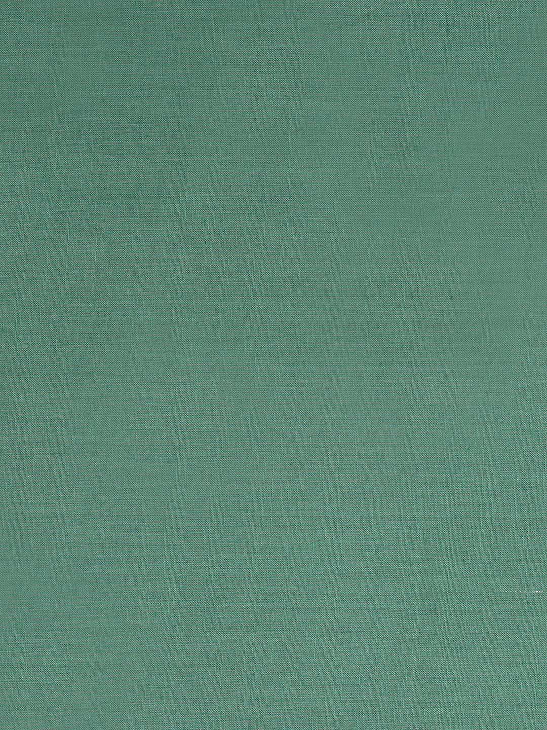 A 3-piece kurta set featuring a solid kurta with a block-printed yoke highlighted with delicate embroidery.(Blue)