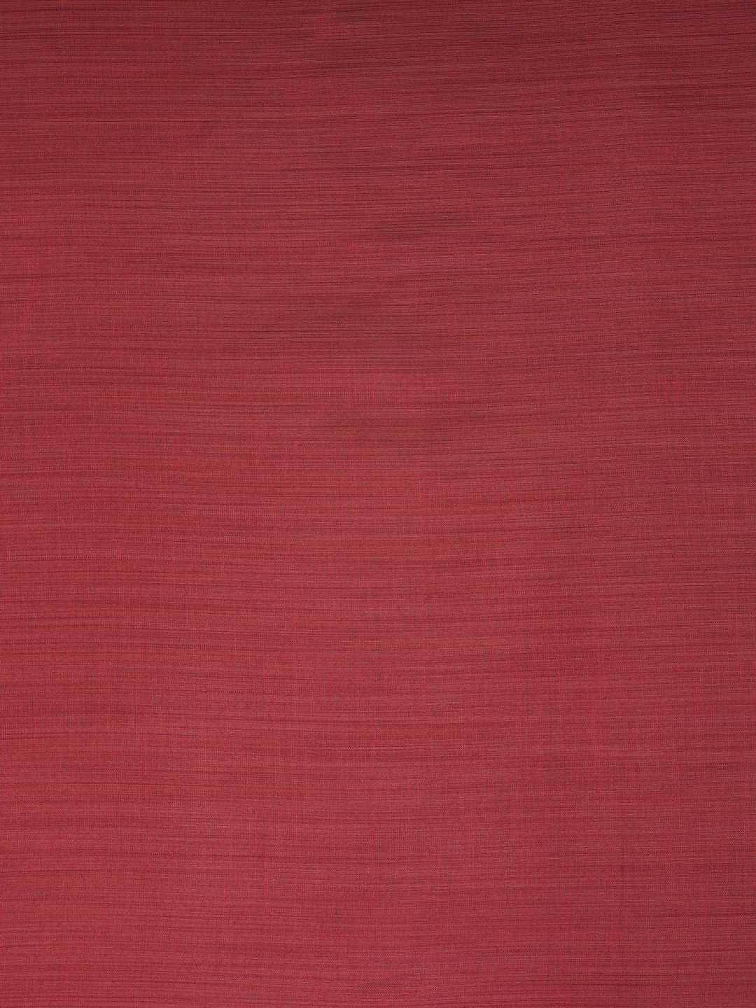 Unstitched suit set in elegant tussar silk featuring a contrast blue yoke with delicate zari work.(Maroon)