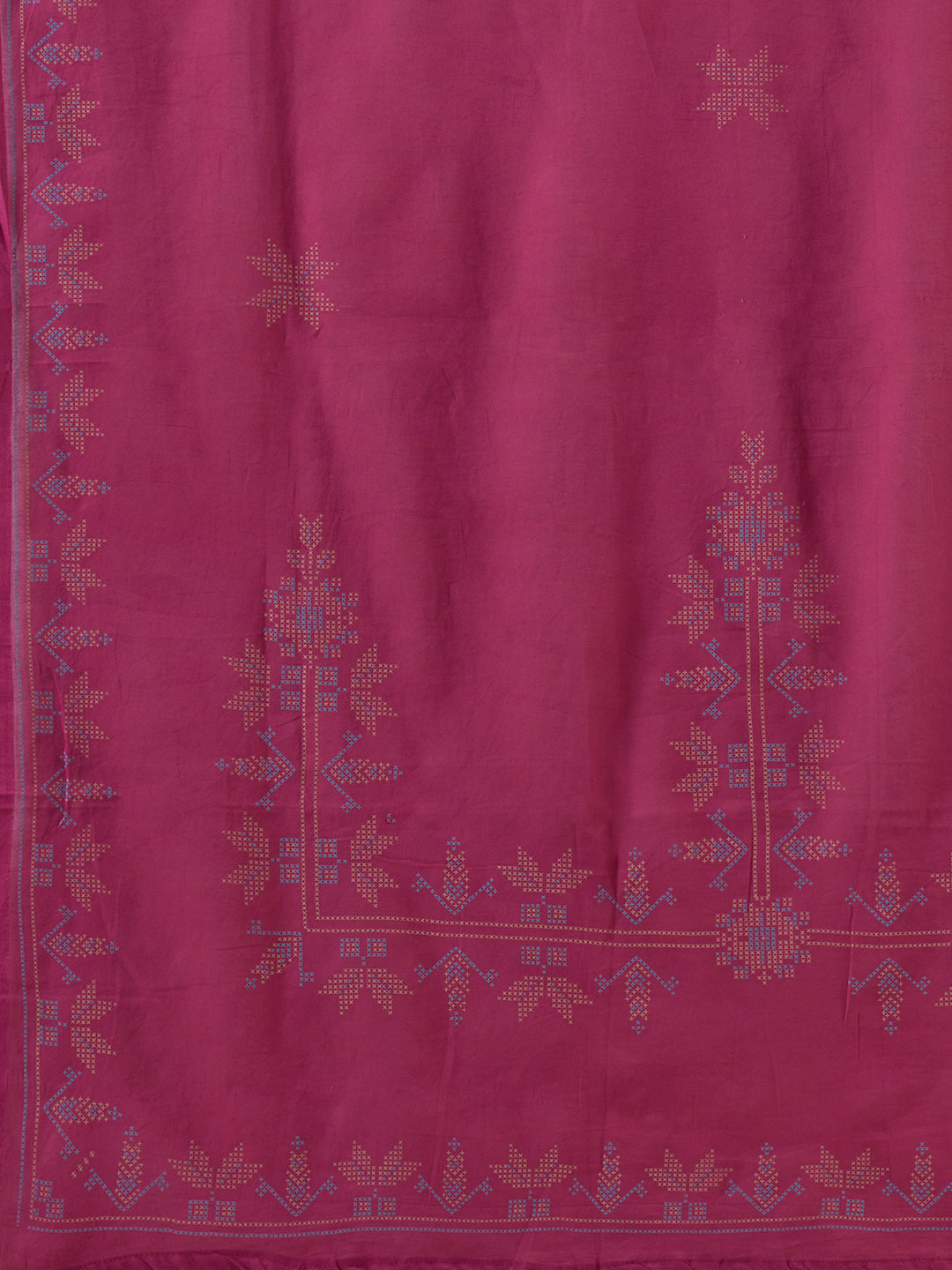 Straight fit Kurta Suit Set with Floral Embroidery, Plain Palazzo and Printed Dupatta.