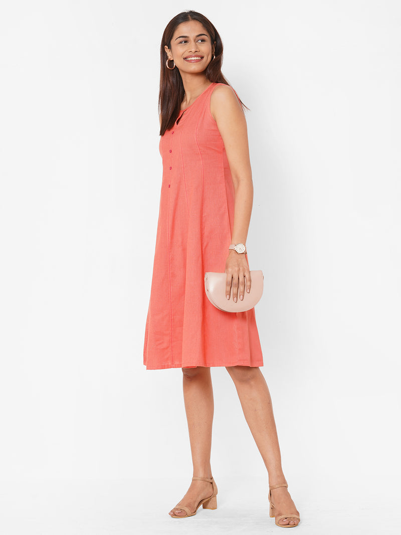 Cotton Kali Dress with Stitchline Detail