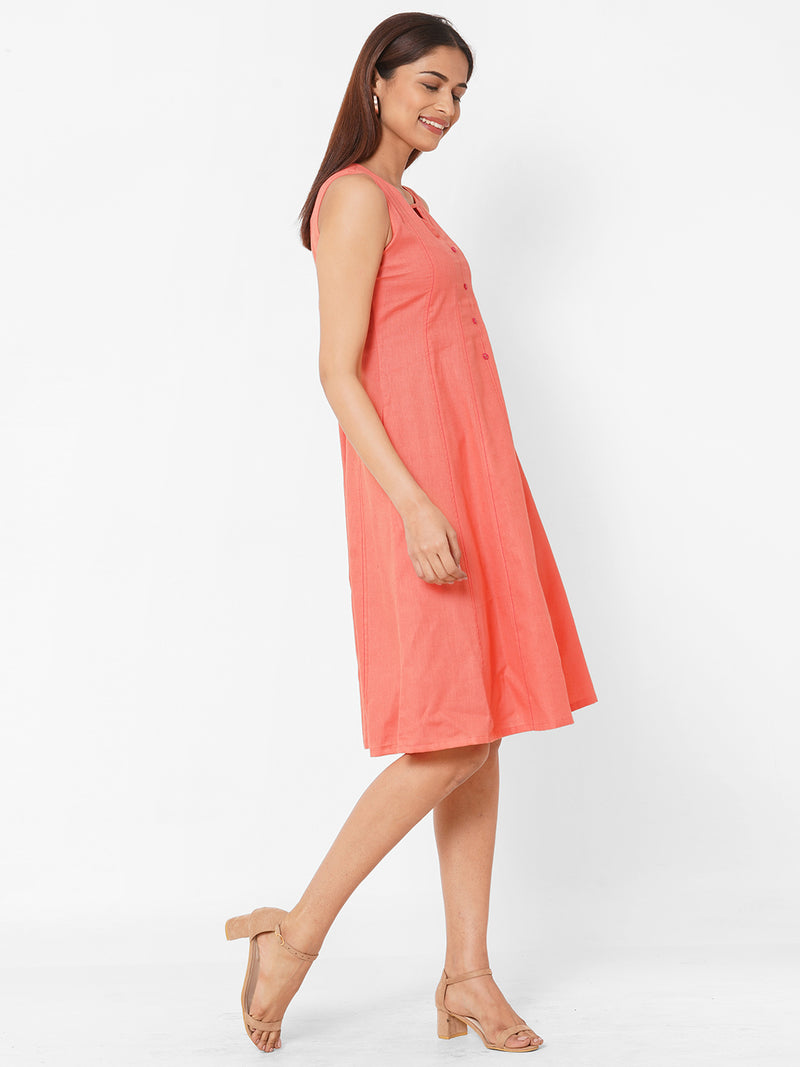 Cotton Kali Dress with Stitchline Detail