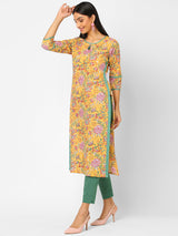 Straightfit cotton printed  kurta